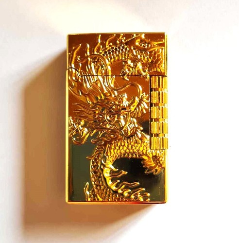 Drachen feuerzeug gold design - drachen, feuerzeug/gold