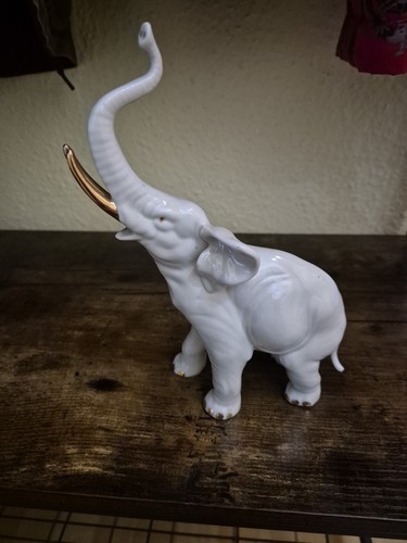Porzellan elefant ddr weiß - ,