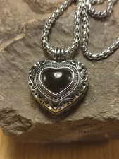 Damen Halskette in Silber Geheimversteck Pillenbox im Retro Design zeitlos TOP