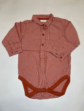 Baby Junge Next Langarm Hemd Body Korallenrot Kariert Gr.86 (12-18 Mon) 245.1