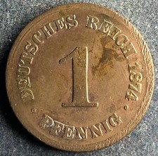 1 Pfennig 1874 B Deutsches