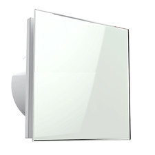 Badventilator Abluftlüfter Feuchtigkeitssensor, Nachlauf Glasfront,100mm, Klappe