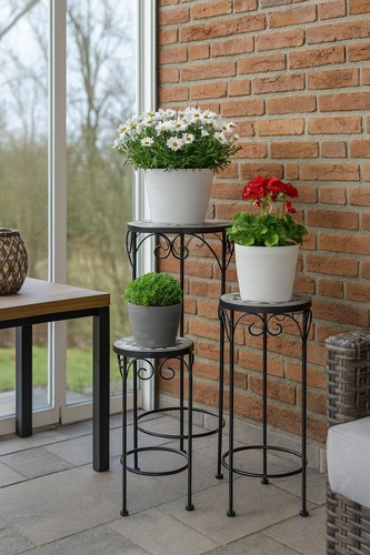 Blumenständer 3er set - set, metall