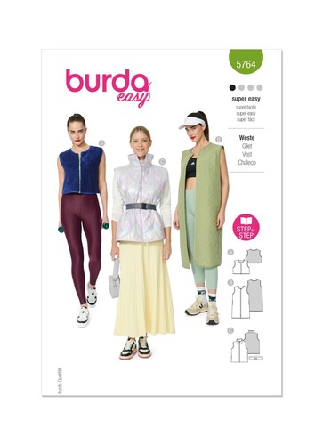 Burda b5764 damen - damen, bluse