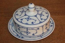 alte Porzellan Butterdose  Kornblume, indisch Blau saks,  Jäger Eisenberg
