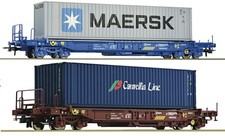 Roco 2x Einheitstaschenwagen