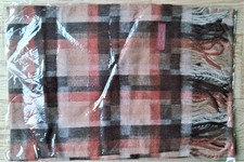 Pashmina Schal, Wolle; braun-grau, kleinkaro; 32 x180 cm; neu; TopQualität!!