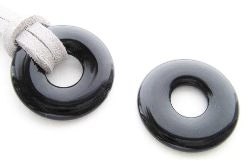 Achat anhänger donut - donut, schwarz
