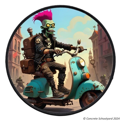 Scooter zombie aufnäher bis - zombie,
