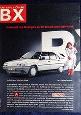 Citroen BX Schneeweiß, originale Werbung aus 1988   Sondermodell