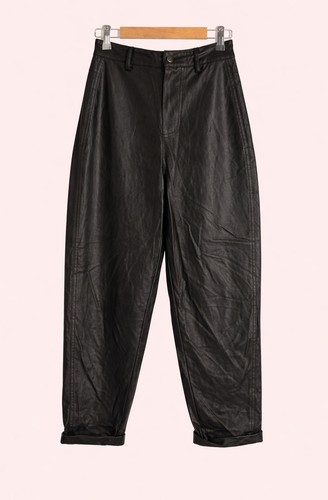 Zara schwarze kunstlederhose - zara,