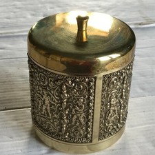 Große Messing Tabak Dose mit