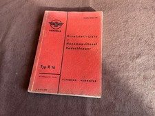 Ersatzteilliste  Hanomag