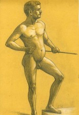 Männlicher akt nude drawing - mÄnnlicher,