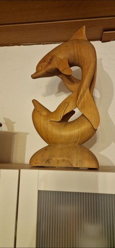 Holzschnitzerei delphine 45 - holzschnitzerei, delphine,