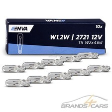 10x ENVA GLÜHLAMPE GLASSOCKEL W1.2W 2721 T5 GLÜHBIRNE 1.2W 12V AUTO LAMPE