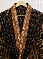 Reine seide schwarz orange - schwarz, &