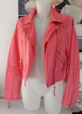 Damen jacke lederoptik - lederoptik, pink