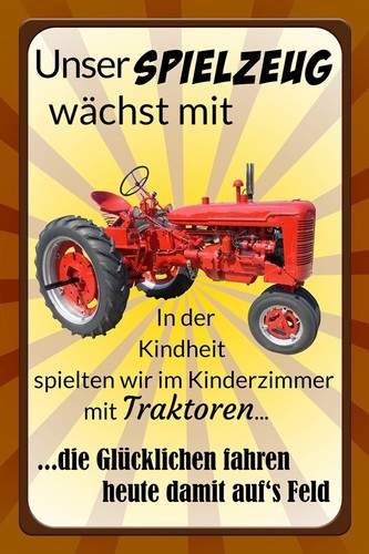 Blechschild unser spielzeug - blechschild,