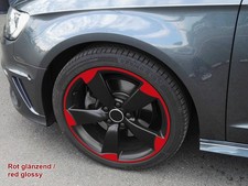 8-9x19 Zoll Felgen-Aufkleber passend für Audi A3 TT RS3 8P 5-Arm ROTOR Felgen