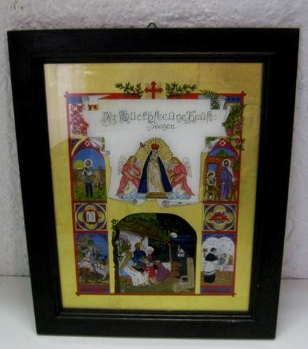 Antikes altes hinterglasbild - ,