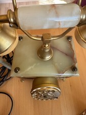 Vintage Onyx Wahlscheibentelefon Vergoldet Grüner Marmor Ricci Paolo Made in Ita