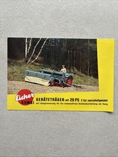 Original Prospekt Eicher Geräteträger Kombi Traktor Schlepper Poster Fendt Lanz
