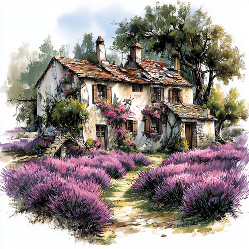 Wandbild lavendel provence - wandbild,