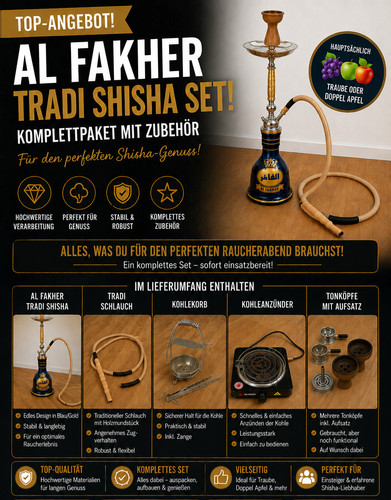 Fakher tradi shisha set - fakher,