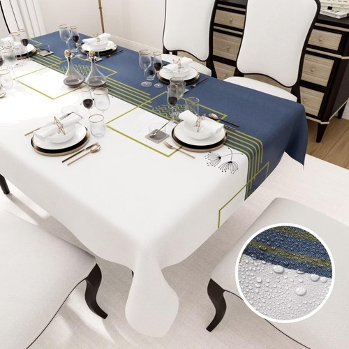 Blau weiße tischdecke - tischdecke, aus