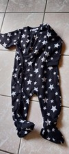 Fleece Schlafoverall mit Füßen Größe 80