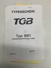 TGB Laser BR1 Typengenehmigung