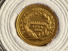 Goldmünze 10.000.000 Lira 2000 Heiliger Nikolaus Türkei - Gold 999 PP