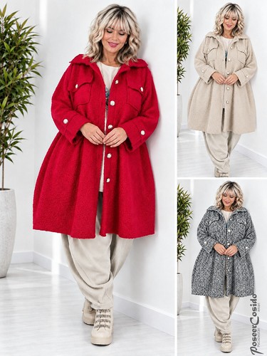 Lagenlook boucle blazer jacke - lagenlook, blazer-jacke