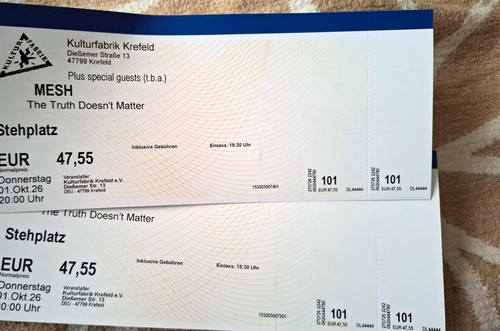 Mesh stehplatz tickets - mesh,