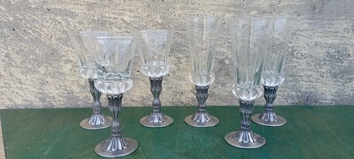 Peltro sektglas weinglas - 6, x