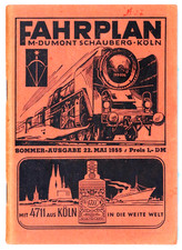 Fahrplan M. DuMont Köln - Bundesbahn/KBE/Omnibus - Kursbuch - Sommer 1955