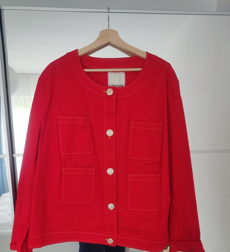 Rote jacke art jeansjacke - jeansjacke, gr