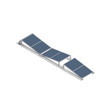 8° Ost-West Vertical Komplett-Set aerodynamisches Flachdach-Aufständerungssystem