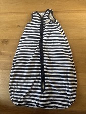 Schlafsack Steiff Gestreift L110 cm Baby Schlafen blau  Weiß