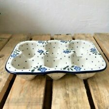 BOLSLAWIEC BUNZLAUER KERAMIK Eierbehälter 17,5 cm  AUS POLEN NEU HANDBEMALT