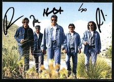 Musiker der Band Pur in Jeansjacken, Autogramme, Ansichtskarte 