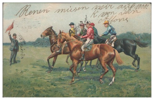 Xx2511 pferderennen litho - xx2511/,