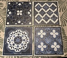 Ikea Pjätteryd - vier Wandbilder blau/weiß