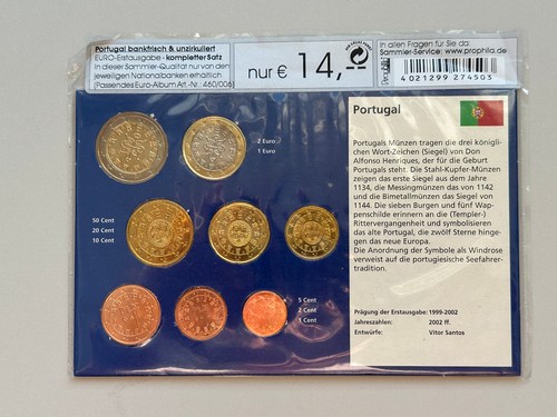Portugal euro erstausgabe - portugal,