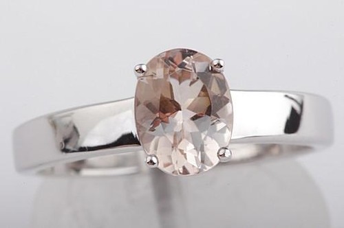 Morganit ring 585 weiß gold - morganit,