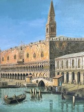 Altes Ölgemälde Venedig