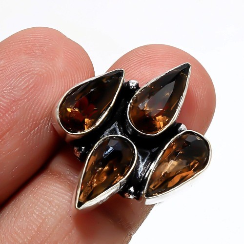 Rauchquarz edelstein ring - rauchquarz,