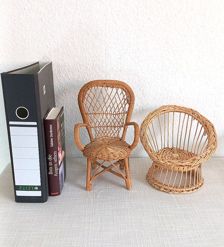 Vintage rattan blumenhocker - rattan,