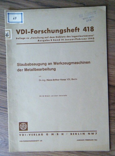 Vdi forschungsheft 418 - forschungsheft,